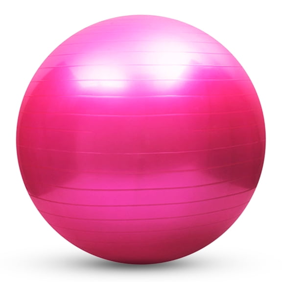 BOKYAN Anti-Burst Yoga Ball with Air Pump, Slip-Resistant Stability Balance Ball for Pilates, Fitness, Core Training, Home Gym Exercise Workout Equipment, Thickened PVC Material, 65cm / 25.6in, Pink