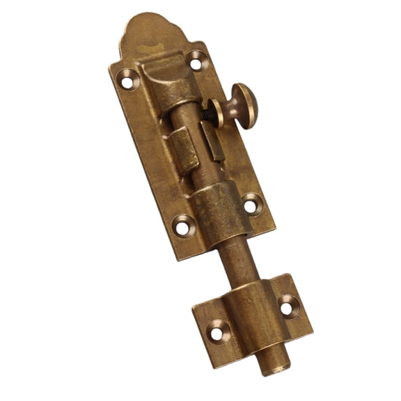 BOKYAN Antique Brass Barrel Bolt Buckle High Hardness Sliding Door Latch Window Closet Furniture Hardware, 5.1 inches / 13 cm