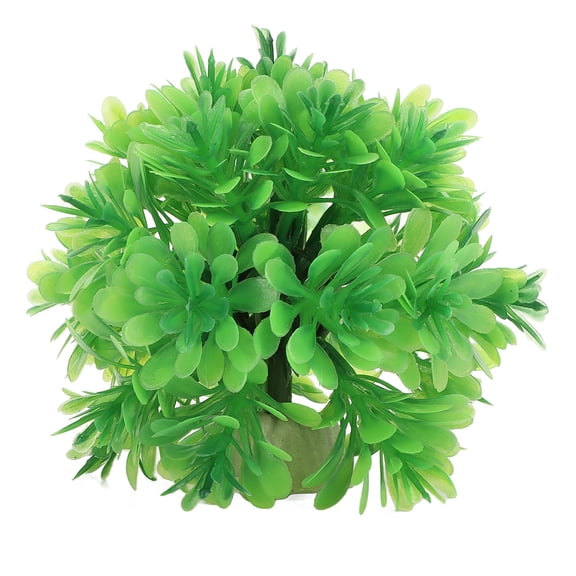 BOKYAN Artificial Aquarium Grass Ball Colorfast Fish Tank Plastic Plant Landscaping Decor, Green, 5.91 in / 15 cm
