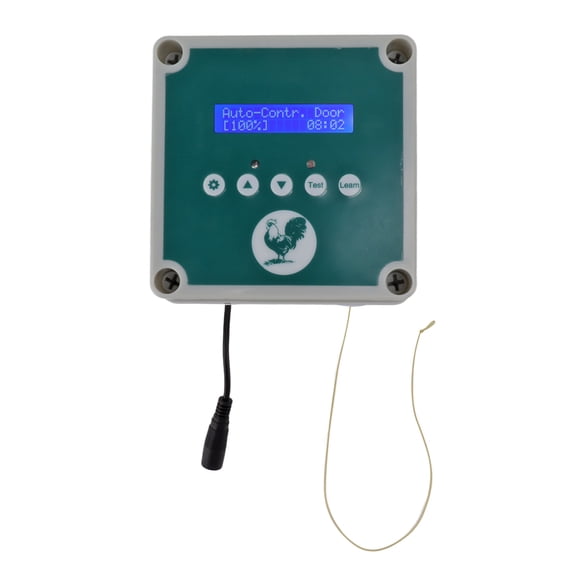 BOKYAN Automatic Chicken Coop Door Opener Controller with Timer Light Sensor Remote Control, IP44 Waterproof Actuator Motor for Poultry Farm, 8.66 inches / 22 cm, ABS