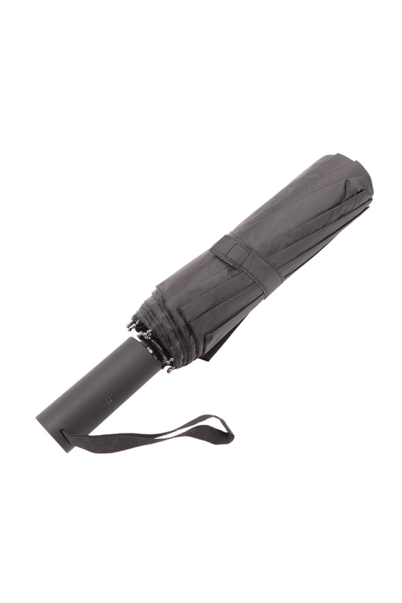 Automatic Folding Umbrella UV Protection Sunshade 12 Ribs Large Travel Umbrella for Sunny Rainy Days Obsidian Black
