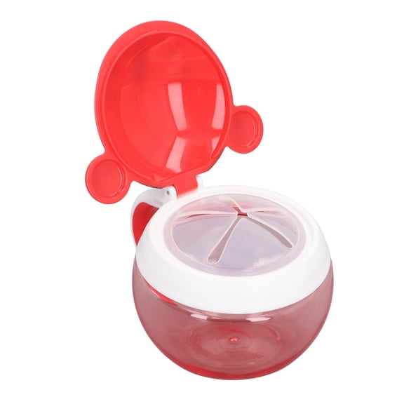 BOKYAN Baby Snack Container Animal Shape No Spill Impact Resistance Safe Tritan Toddler Snack Cup for Outdoor Travel Ladybug Portable Feeding Bowl for Infants, Red/Black, 1 Count
