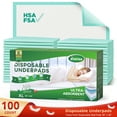 thumbnail image 1 of BOKYAN Bed Pads for Incontinence Disposable, 30 x 36 Waterproof Underpads, Maximum Absorbent Unisex Large Chucks Pad, Bed Liners Chux for Adults, Kids and Pets, XL (100 Count), 1 of 8