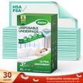 thumbnail image 1 of BOKYAN Bed Pads for Incontinence Disposable,30'' x 36'' Ultra Absorbent Chucks Underpads XL 30 Count, 1 of 9