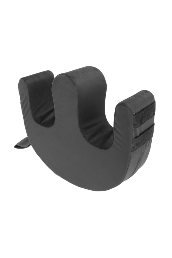 Bedridden Patient U Shaped Turning Device and Comfort Wedge Pillow for Elderly Orthopedic Care Flannelette Turnover Pad with Fixing Strap Grey 18.5" x 15.4" x 5.1" / 47 x 39 x 13 cm