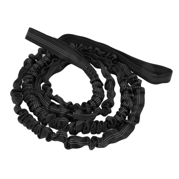 BOKYAN Black Bike Towing Rope Heavy Duty Nylon Bungee Bar for Mountain Biking Assisted Kids Pulling Portable Cycling Tow Bar 8.86 feet / 2.7m