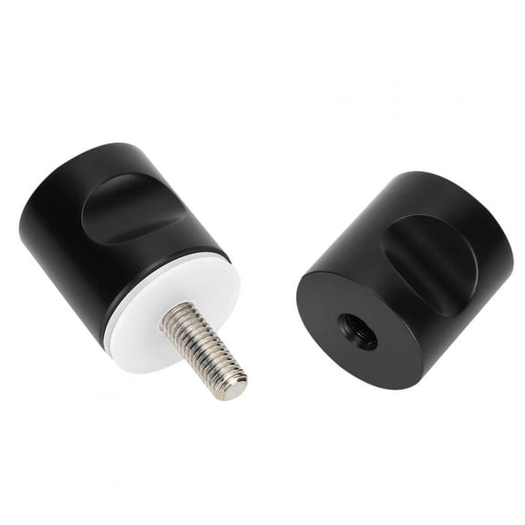 BOKYAN Black Stainless Steel Glass Door Handle, Single Hole Door Pull Knob for Shower Room, Bathroom, Cabinet, and Sliding Doors (2.6 inches / 6.6 cm)