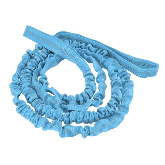 BOKYAN Blue Bike Towing Rope Heavy Duty Bungee Assist Strap Stretchable Nylon Bar for Kids and Parents Cycling Journeys 8.86 feet / 2.7m