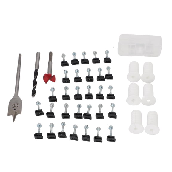 BOKYAN Cable Routing Kit Wire Clips Grommets 1 Inch and 5/16 Inch Drill Bits Wall Pass Through Wiring Installation Set White 10 inches / 25.4 cm