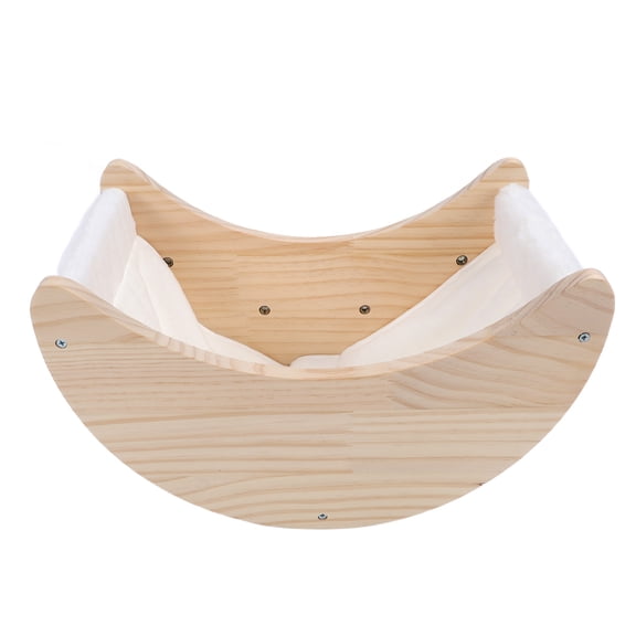 BOKYAN Cat Window Bed with Strong Suction Cup Pine Wood Safe Comfortable Easy to Install Window Mounted Cat Perch Hammock Seat (15.75 in / 40 cm)