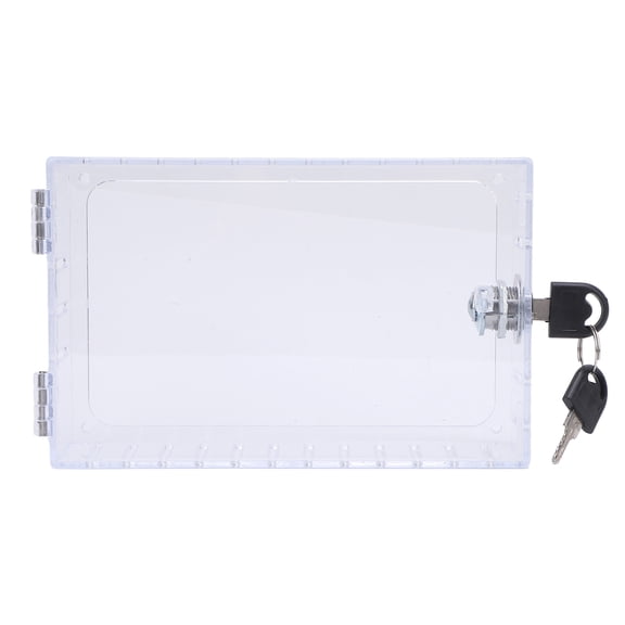 BOKYAN Clear Thermostat Lock Box Cover with 2 Keys, Universal Acrylic Guard Fits 6.1x3.95x2in (15.5x10cm) or Smaller, Tamper Proof AC Control Protector for Home and Office Heating Cooling Systems