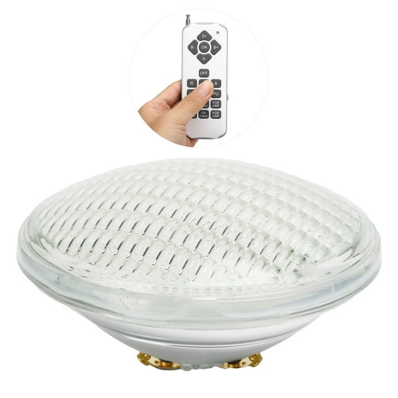 BOKYAN Color Changing LED Swimming Pool Light Embedded Underwater Lamp for In-Ground Pools, Thickened Glass Body, RGB Remote Controlled Lighting Fixture Replacement Par56 Source, 18 Watts (18W)