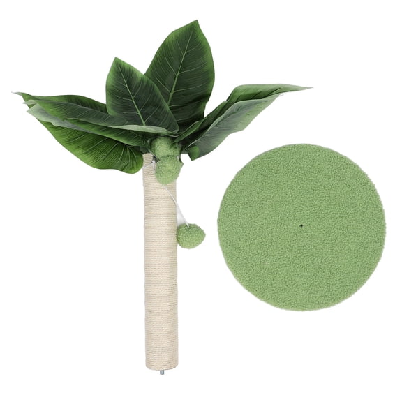 BOKYAN Compact Green Sisal Cat Scratching Post with 3 Plush Balls – Sturdy, Space‑Saving Design for Home Furniture Protection