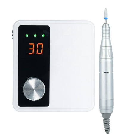 BOKYAN Cordless 30,000?RPM Nail Drill Kit – Rechargeable, Dual-Direction, 2500?mAh Battery, LCD Speed Display, Portable Manicure & Pedicure Tool