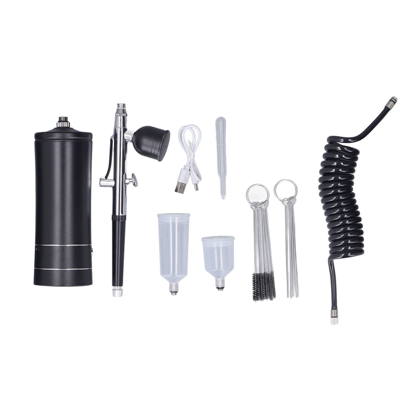BOKYAN Cordless Electric Airbrush Kit – 2‑Mode High‑Pressure 20cc/40cc Canister, Oxygen Injection, Cleaning Brush, Extension Tube, Ideal for Cake Models, Nail Art & Painting
