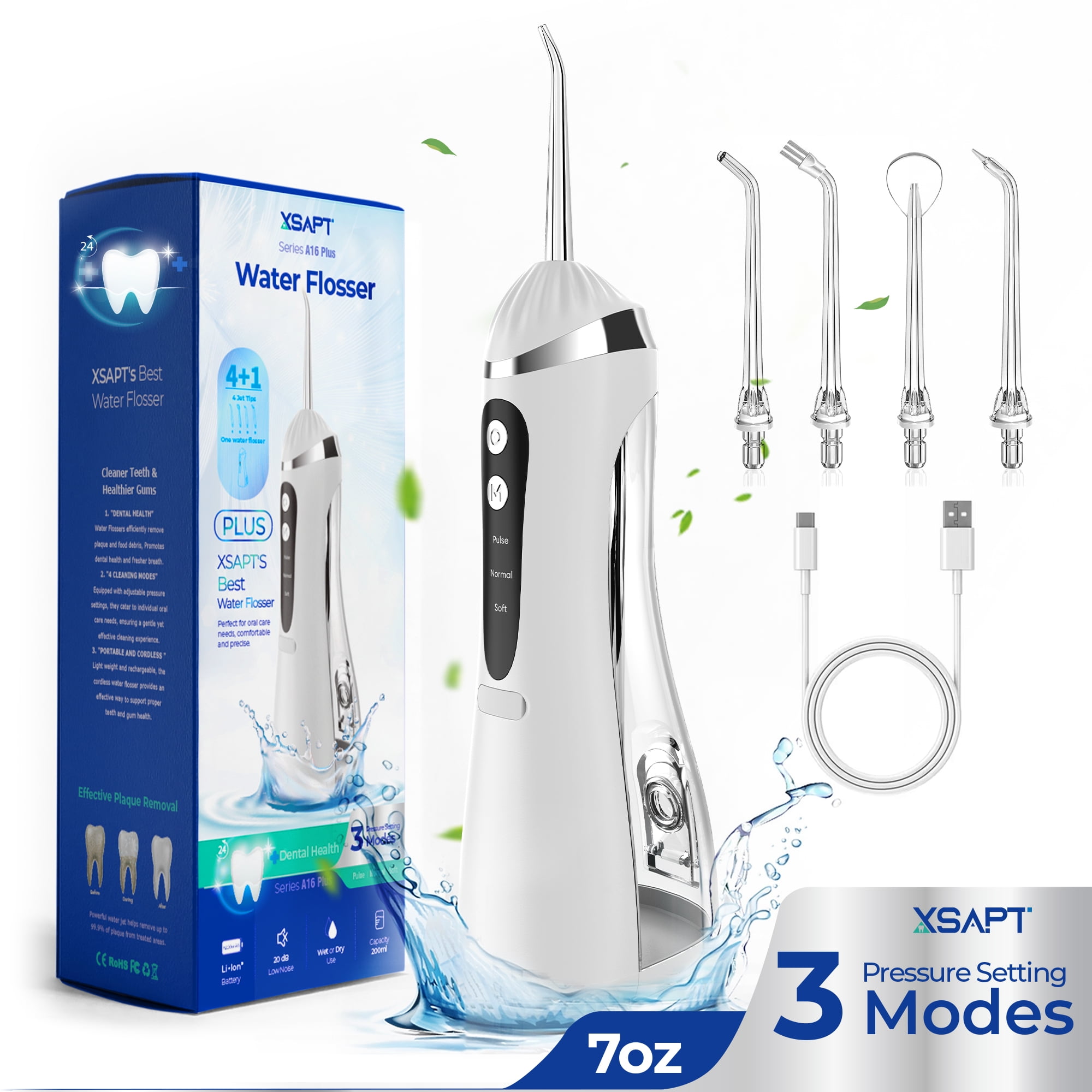 BOKYAN Cordless Water Flosser, 200ML Portable Rech