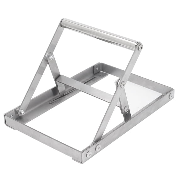 BOKYAN Cutting Machine Support Frame Adjustable Height Metal Work Table Saw Material Stand Foldable Auxiliary Tool Attachment, Premium Stainless Steel Construction, Silver Color, 10.2 inches / 26 cm