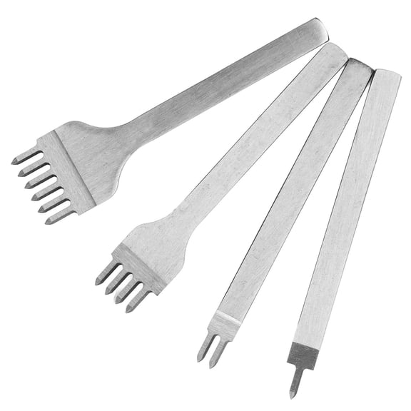 BOKYAN Diamond Lacing Stitching Chisel Set DIY Leather Craft Kits High Speed Steel Punching Stamping Prong Chisel Tools With 6mm Spacing For Leathercraft Professionals And Hobbyists