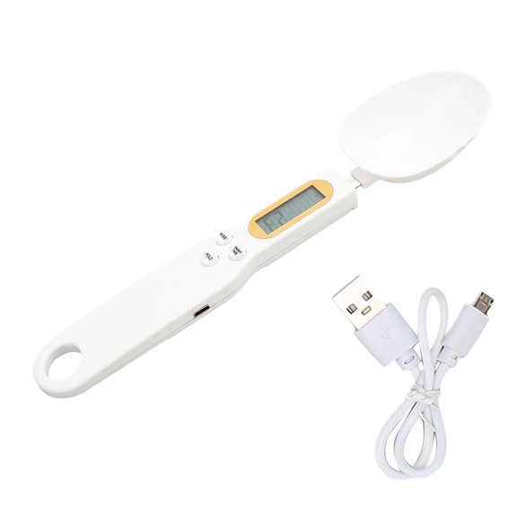 BOKYAN Digital Spoon Scale 500g Capacity, 0.1g Accuracy, MultiUnit LCD Display, Rechargeable, Pet & Kitchen Measuring Tool