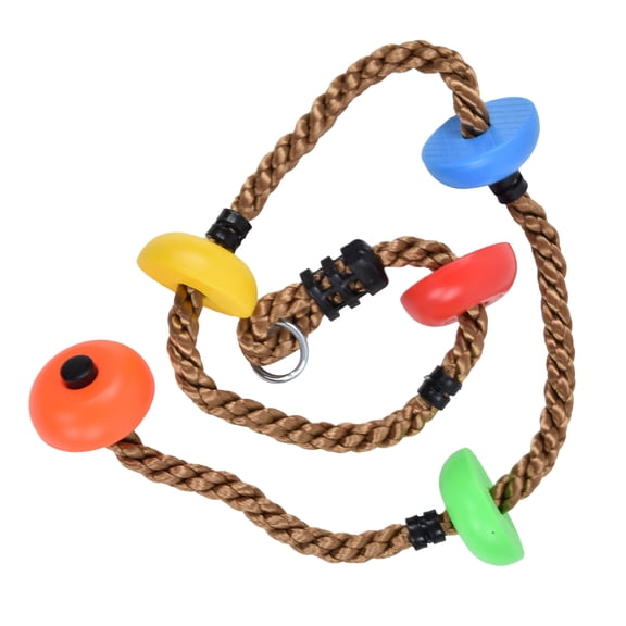 BOKYAN Disc Swing Rope Plastic Multicolor Platforms for Children Balconies Courtyards Outdoor Tree Climbing Toy Set for Backyard Gardens 76.4 inches / 194 cm Complete Swing Set Hardware