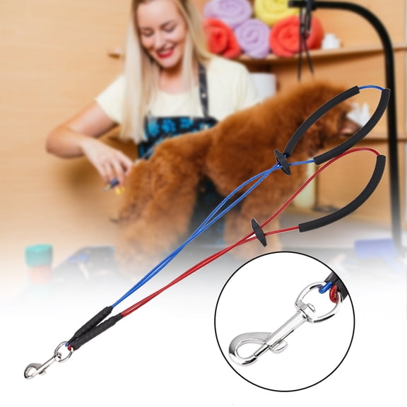 BOKYAN Dog Cat Grooming Loop Adjustable Double Noose Ropes for Pet Table Arm Bath Tub (Large) [cite: 17]