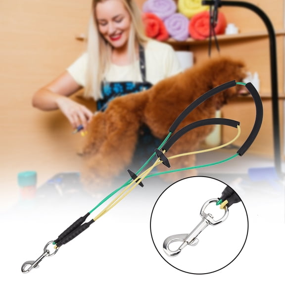 BOKYAN Dog Cat Grooming Loop Adjustable Double Noose Ropes for Pet Table Arm Bath Tub (Small) [cite: 1]