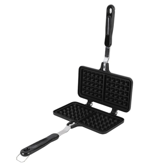 BOKYAN DoubleHeaded Stovetop Waffle Maker NonStick Aluminum Pan, Even Heating, Compact & Versatile for Breakfast & Desserts