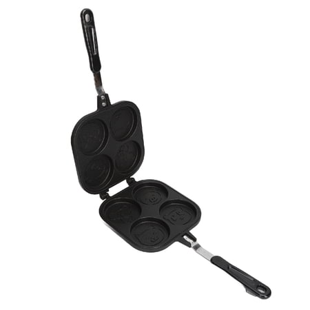 BOKYAN Double-Sided Non-Stick Aluminum Pancake & Waffle Pan – Portable, Multi-Functional, Quick-Cook, Easy-Clean