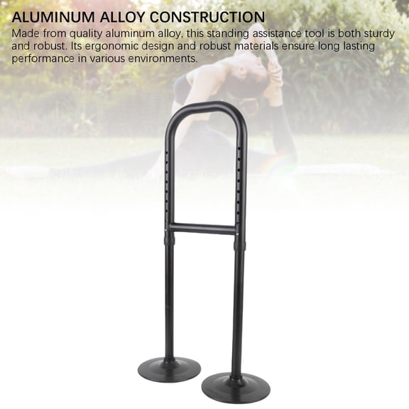 BOKYAN Dual Base Standing Aid  8Level Adjustable Height, 800lb Capacity, Lightweight Aluminum Alloy Mobility Tool