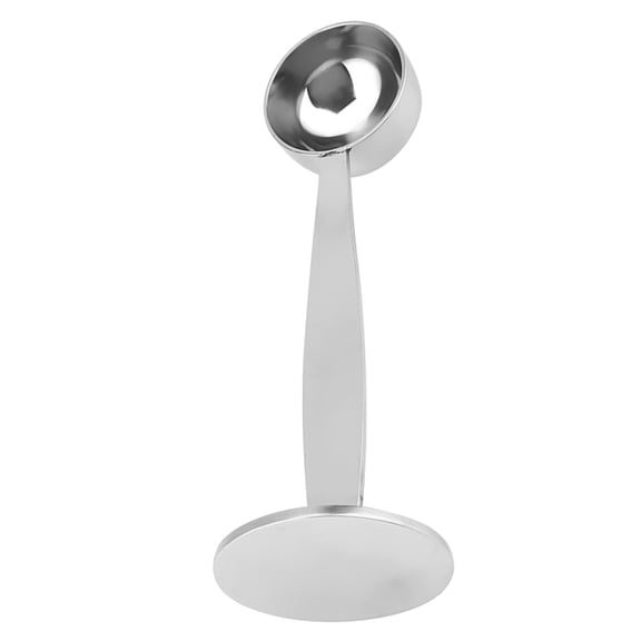BOKYAN Dual Purpose Stainless Steel Coffee Measuring Spoon and Espresso Tamper Scoop, 5.7 in / 14.5cm