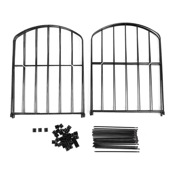 BOKYAN EasyAssembly Arched Metal Pet & Garden Fence  Flexible Outdoor Barrier for Dogs, Cats, Rabbits, Yard & Patio
