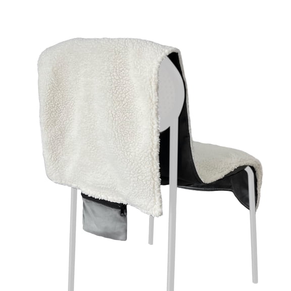 BOKYAN Electric Heated Sherpa Chair Pad, Temperature Adjustable Seat Cushion for Office Chair, Sofa, Couch, and Outdoor Camping, 53.15 inches / 135 cm