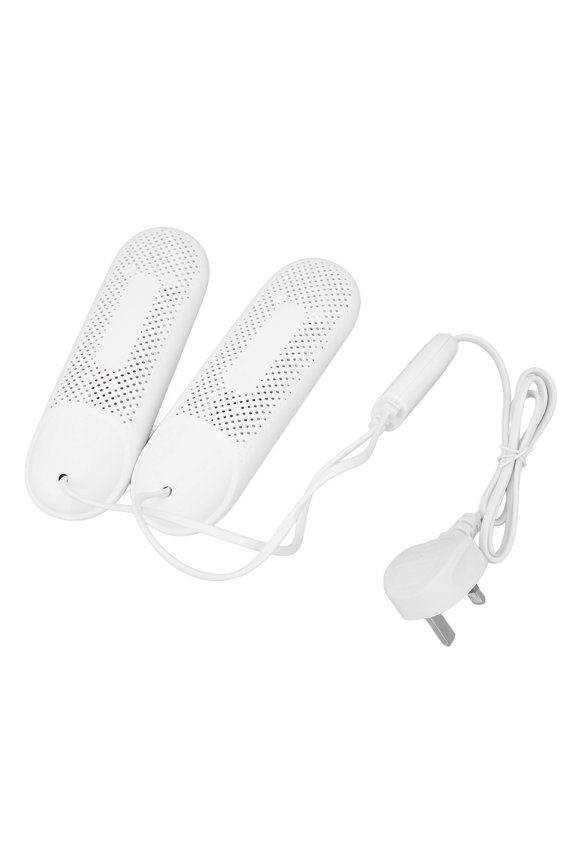 Electric Shoe Dryer and Boot Warmer with Thermal 3-Level Timer, Eliminates Bad Odor and Sweat, Round Edge Mesh Hole Design for Work Boots, Sneakers, Fits Sizes 36-44, White