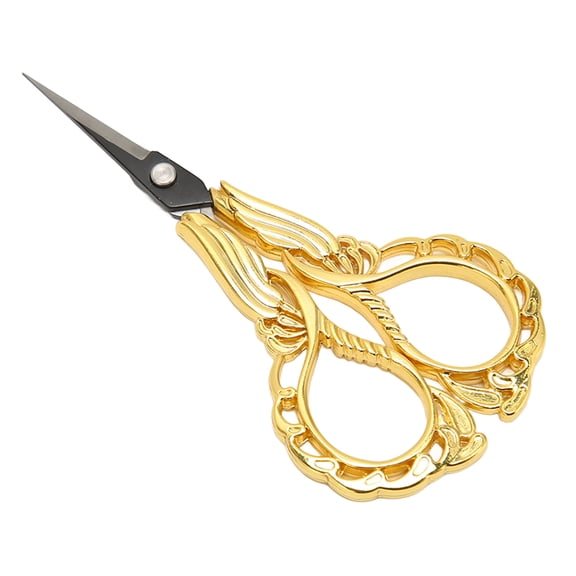 BOKYAN Embroidery Scissors Sharp Stainless Steel Retro Small Sewing Scissors with Pointed Tip for Household Paper Cutting Gold