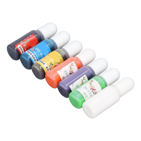 BOKYAN Epoxy Resin Pigment 7 Colors Highly Concentrated Liquid Dye for DIY Crafts, Jewelry Making, High Gloss Art Paints (5.91 inches / 15 cm, 3.5 fl oz)