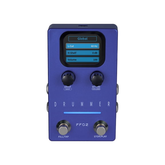 BOKYAN FLAMMA FF02 Drum Machine Guitar Effects Pedal 121 Grooves 11 Styles 66 Slots UK Plug