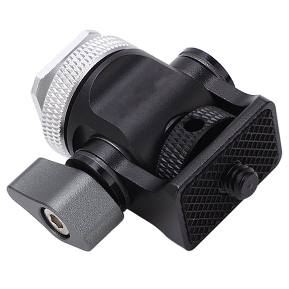 BOKYAN Field Monitor Holder with Hot Shoe Swivel 360 Degree Knob 1/4 Inch Screw Universal Camera Monitor Mount Silver Color 2.75 Inches / 7 CM Portable Accessories