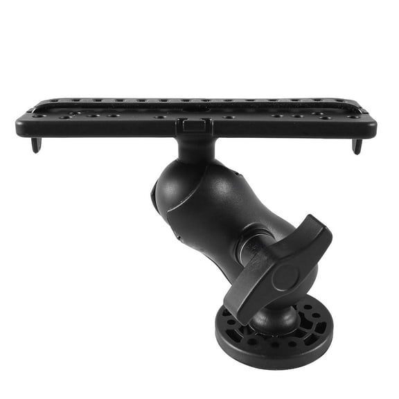 BOKYAN Fish Finder Mount Base 360 Rotating Adjustable Fish Finder Rack Mounting Bracket for Boat Canoe Kayak Accessories Universal Fishfinder Holder (15.9 cm / 6.2 inches, Black Color)