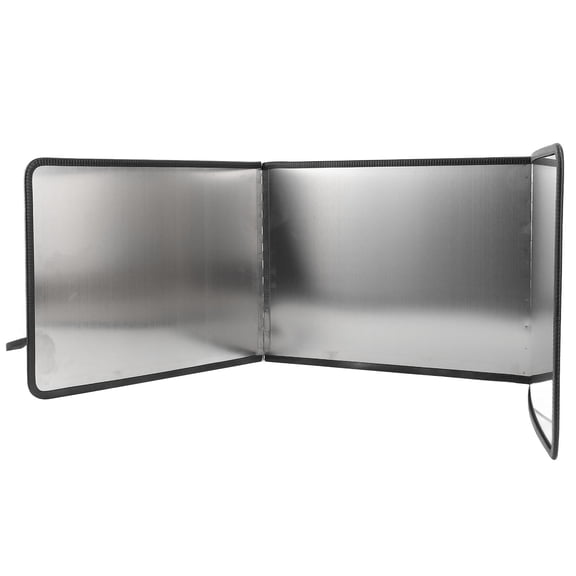 BOKYAN Foldable Stove Splatter Guard Grease Shield Nonstick Cooking Oil Splatter Screen Kitchen Backsplash Protector Stainless Steel Space Saving 15.7x15.7x15.7 in