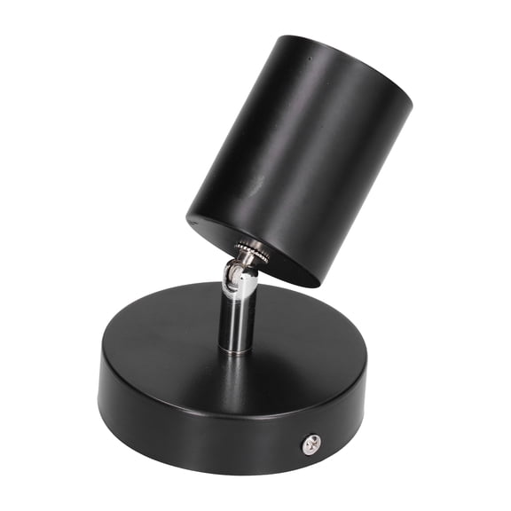 BOKYAN GU10 Spotlight Base Single Head Wrought Iron Adjustable Track Light Holder 85-265V Black for Bedroom and Shopping Mall Ceiling Mount (3.9 inches / 10 cm)