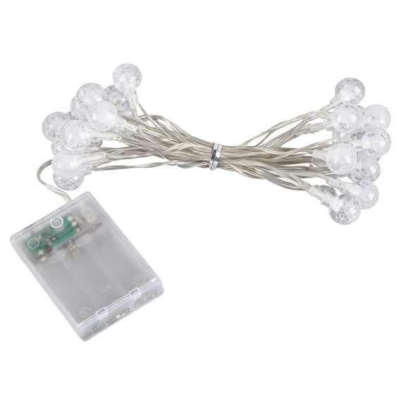 BOKYAN Globe String Lights Battery Powered Colored IP66 Waterproof LED Bulb String Lights for Christmas Holiday Party Bedroom Decorations Colorful 9.8 ft / 3.0 m 30 Lights 3 AA Batteries Needed
