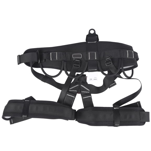 BOKYAN HB-2712 Black Half Body Climbing Harness Cushioned Fall Protection Gear 1 Pack