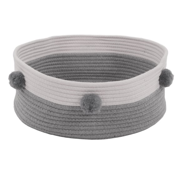 BOKYAN HandWoven Cotton Rope Cat Bed ScratchResistant, Breathable, 40cm Basket for All Seasons