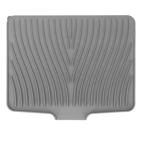 BOKYAN Heat‑Resistant Silicone Dish Drying Mat with Drain Lip – Non‑Slip, Easy‑Clean, Versatile Kitchen & Bathroom Use