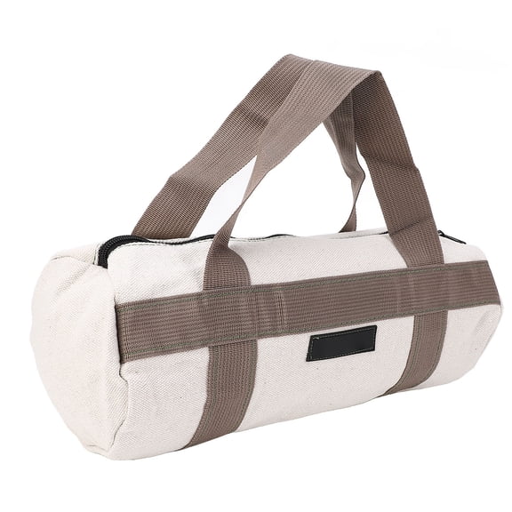 BOKYAN Heavy Duty Canvas Tool Tote Bag, 19 Inch Round Large Capacity Electrician & Garden Hardware Storage Bag with Zipper, Multi-Pocket Handheld Portable Tool Organizer (19 inches / 48.2 cm)