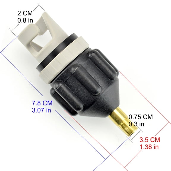BOKYAN Inflatable Boat SUP Pump Adaptor Air Pump Converter Universal Valve Adapter (3.07 inches / 7.8 cm)