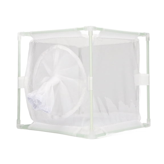 BOKYAN Insect Observation Cage PVC Mesh White Reusable Butterfly Habitat Breeding Incubator Box Sleeve Shaped Opening 6.3 inches / 16 cm