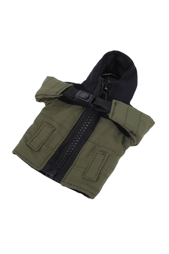Down Jacket Keychain Funny Innovative Small Coat Pendant for Car Key Storage Backpack Decoration Green, Fabric Material Miniature Clothing Key Ring Accessories, Size 3.4 x 5.1 in / 8.7 x 13 cm