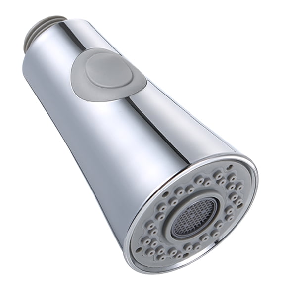 BOKYAN Kitchen Sink Faucet Replacement Head, 2-Function Pull Out Spray Head with Check Valve, Replacement Parts G1/2 Connections, Polished Chrome Finish for Home Improvement (3.9 inches / 10 cm)