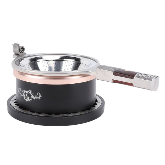 BOKYAN Kung Fu Tea Filter Set - Fine Mesh Stainless Steel Tea Strainer with Wooden Base, Reusable Tea Infuser Funnel for Loose Leaf Tea Brewing (5.7 inches / 14.5 cm)